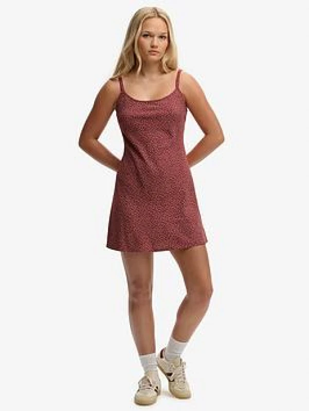 Image of Superdry Short printed cami dress For Her Superdry Cami Rouge Female S