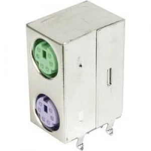 Image of ASSMANN WSW A DIO DP06 GV Mini DIN socket Dual Port Shielded shielded Number of pins 6
