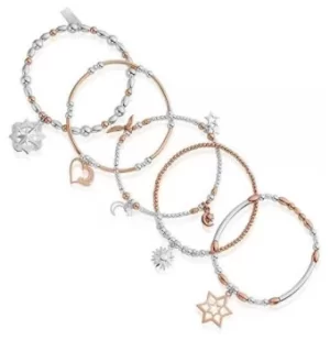 Image of ChloBo Inner Spirit Stack Of 5 Bracelets MBSTA5IS Jewellery