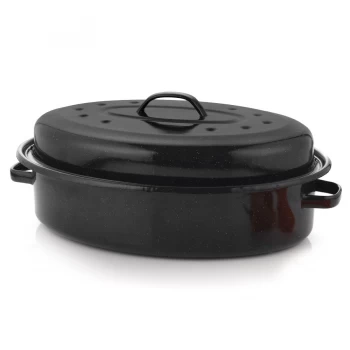Image of Robert Dyas Enamel Self-Basting Lidded Roaster