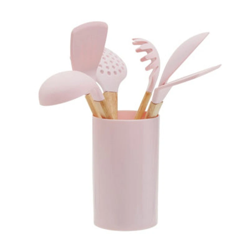Image of Premier Housewares Zing 7 Piece Utensil Set Pink