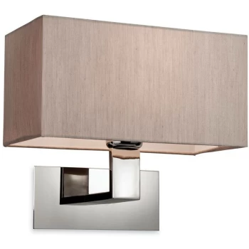 Image of Firstlight - Prince - 1 Light Single Indoor Wall Light Polished S/Steel, Oyter, E27