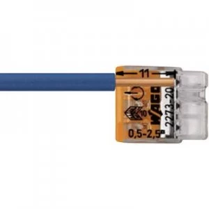 Image of Screw terminal rigid: 0.5-2.5 mm² Number of pins: 3 WAGO 100 pc(s) Transparent, Orange