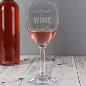 Image of Personalised Wine O'Clock Glass