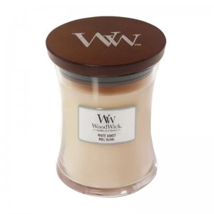 Image of Woodwick White Honey Medium Candle 275g