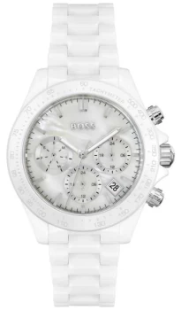 Image of BOSS 1502630 Womens Novia Mother-of-Pearl Dial White Watch