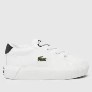 Image of Lacoste White & Black Gripshot Toddler Trainers