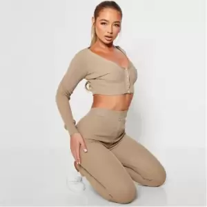 Image of I Saw It First Seamless Rib Crop Cardigan - Neutral