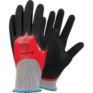 Image of Cut Resistant Gloves, Nitrile, Black/Red, Size 8