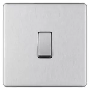 Image of BG Screwless Flatplate Brushed Steel Intermediate Switch, 10Ax - FBS13