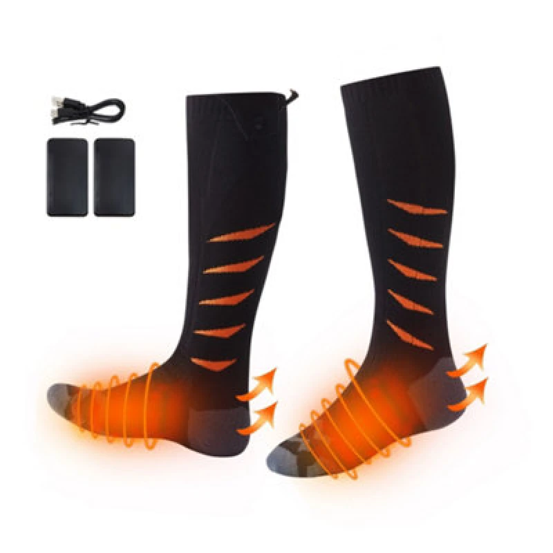 Image of Ezysleep Ezysleep Rechargeable Heated Socks in Black One Size Unisex 0721545336613