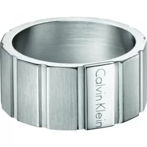 Image of Mens Calvin Klein Stainless Steel Size V/W Plate Ring Size V