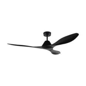 Image of Remote Control Electric Ceiling Fan Matt Black Steel Conservatory 1320mm