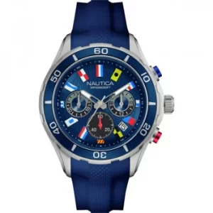 Image of Mens Nautica NST12 Flag Chronograph Watch