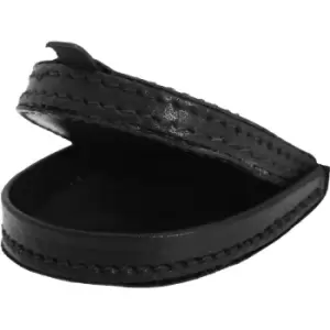 Image of Mens Leather Coin Purse/Tray Wallet (Small) (Black) - Black