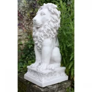 Image of Stone Effect Sitting Lion Statue
