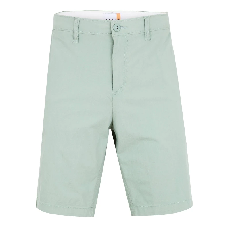 Image of Timberland Mens Claremont Poplin Chino Shorts Pro Green Bay male 30