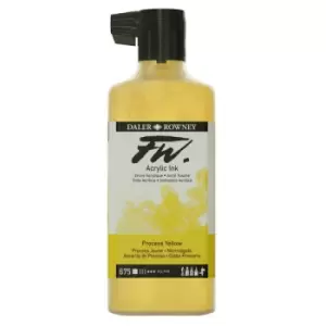 Image of Daler-Rowney FW Artists Acrylic Ink 180ml Process Yellow