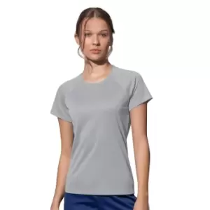Image of Stedman Womens Active Raglan T-Shirt (M) (Silver Grey)
