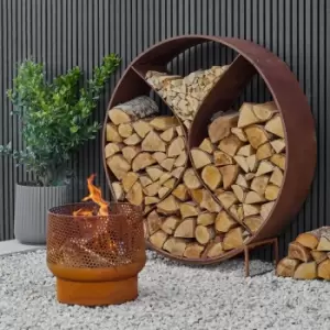 Image of Buttermere Basket Outdoor Fire Pit Rust