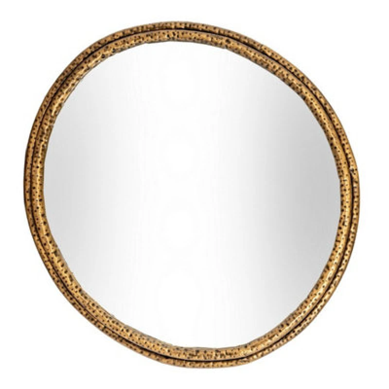 Image of Hill Interiors Nahla Large Mirror With Dimpled Frame - Glass - L3 X W86 X H82cm - Gold