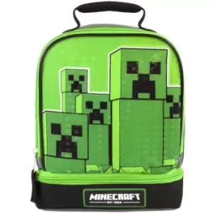 Image of Minecraft Childrens/Kids Double Creeper Lunch Bag (One Size) (Green)