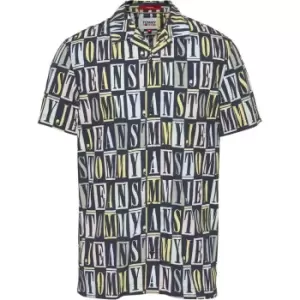 Image of Tommy Jeans Tjm Clsc Tommy Aop Ss Shirt - Black