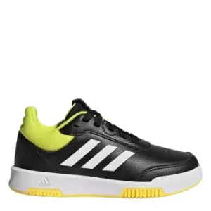 Image of adidas Tensaur Sport Training Lace Shoes Kids - Core Black / Beam Yellow / Clo