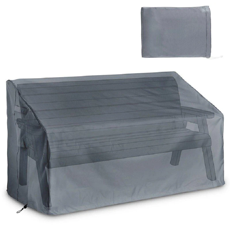 Image of VonHaus Grey Waterproof Garden 3 Seater Bench Cover Grey unisex