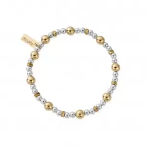 Image of Gold And Silver Sparkle Ball Bracelet GMBSB