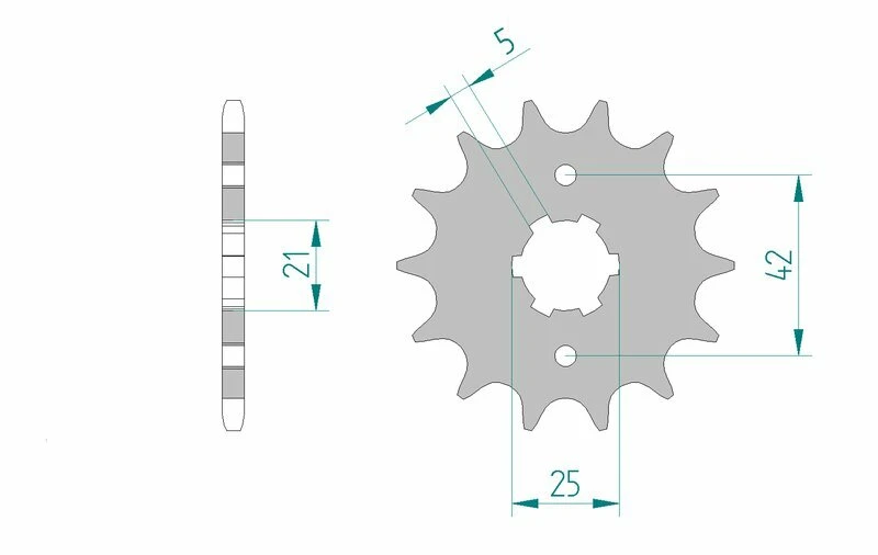 Image of AFAM Steel Standard Front Sprocket 21301 - 520