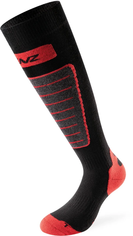 Image of Lenz 1.0 Skiing Socks, black-grey-red, Size 35 - 38 for Men