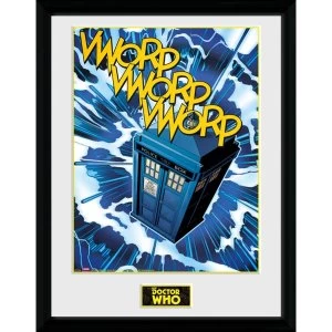 Image of Doctor Who Tardis Comic Framed Collector Print