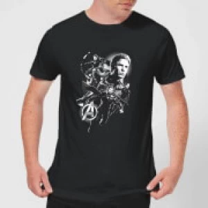 Image of Avengers Endgame Mono Heroes Mens T-Shirt - Black - M