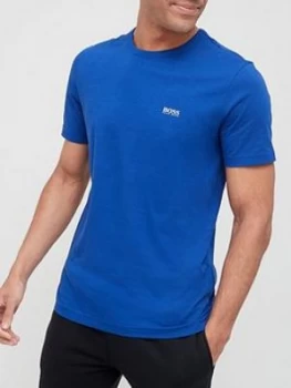 Image of Hugo Boss Straight Logo T-Shirt Bright Blue Size M Men