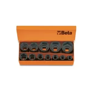 Image of Beta Tools 720/C12 12pc 1/2" Square Drive Standard Impact Socket Set 007200912