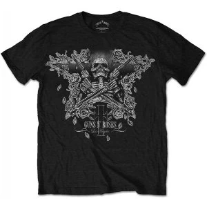 Image of Guns N' Roses Skeleton Guns Mens Medium T-Shirt - Black