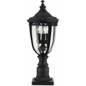 Image of Loops - Outdoor IP44 3 Bulb Wall Ground Pedestal Light Black LED E14 60W d00718