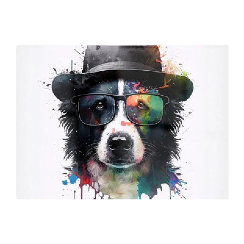 Image of Warren Reed Designer Border Collie Dog Splashart Chopping Board