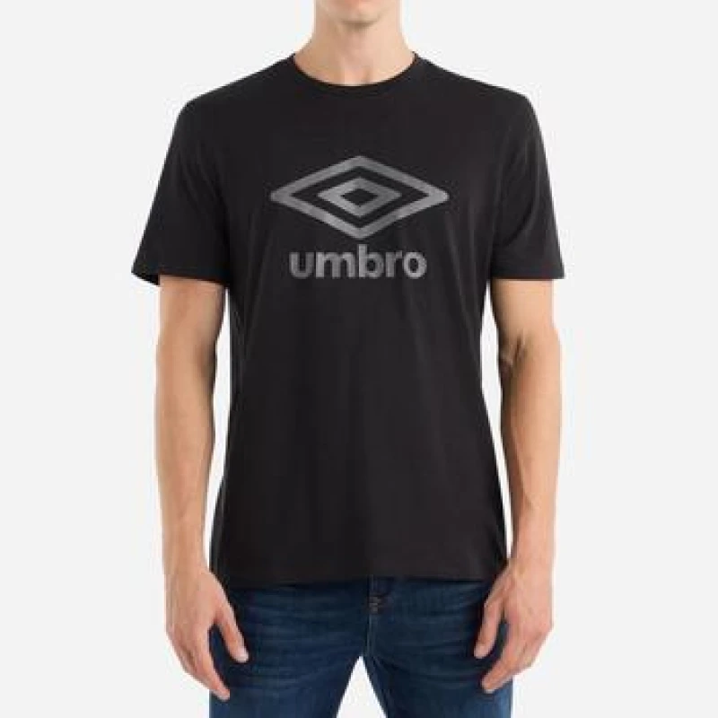 Image of Umbro Umbro Men Stacked Logo T-Shirt in Black Size: Small Black S Male 5063470753291