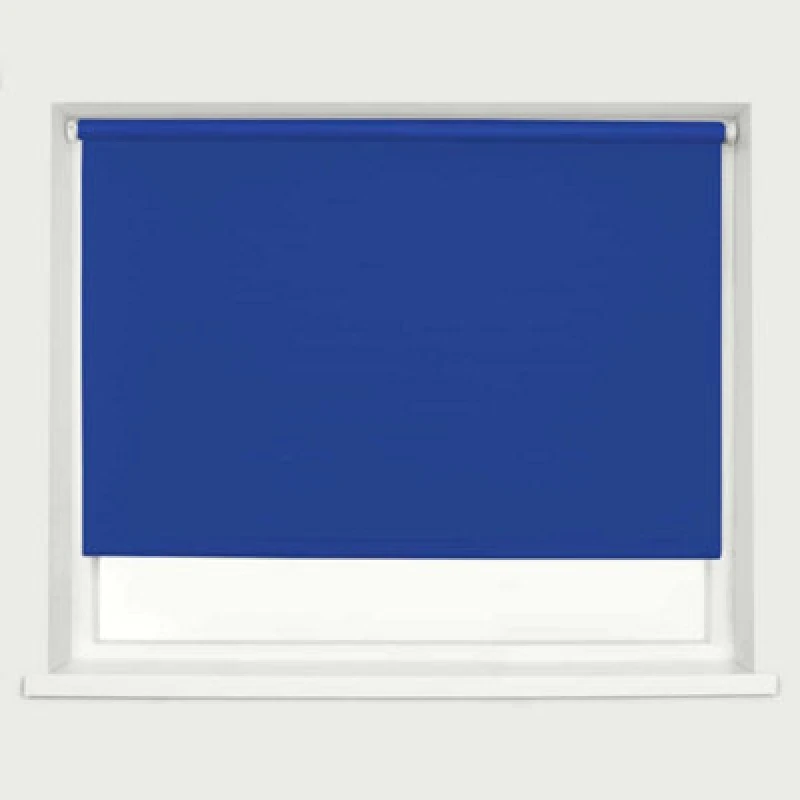 Image of Caecus Blinds Blackout Roller Blind Electric Blue 60Cm