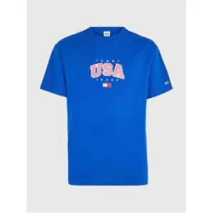 Image of Tommy Jeans Tjm Clsc Modern Sport Usa Tee - Blue