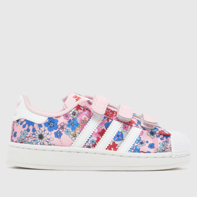 Image of adidas Originals Kids Superstar Superstar Low-Top Trainers Pink/White female 1 (33)