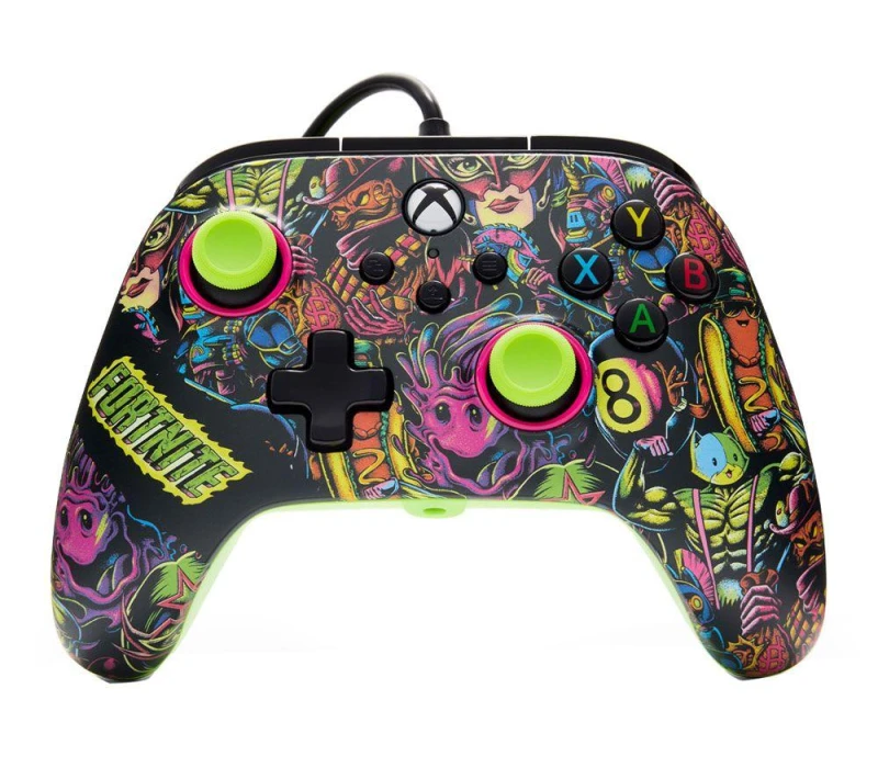 Image of PowerA Advantage Wired Controller for Xbox Series X-S Fortnite Glow 617885136719