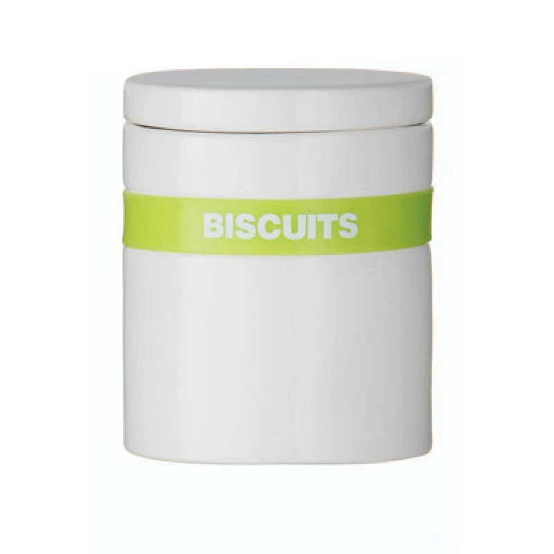 Image of Interiors by Premier Lime Silicone Band Biscuit Jar White