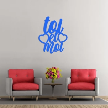 Image of Toietmoi - Blue Blue Decorative Wooden Wall Accessory