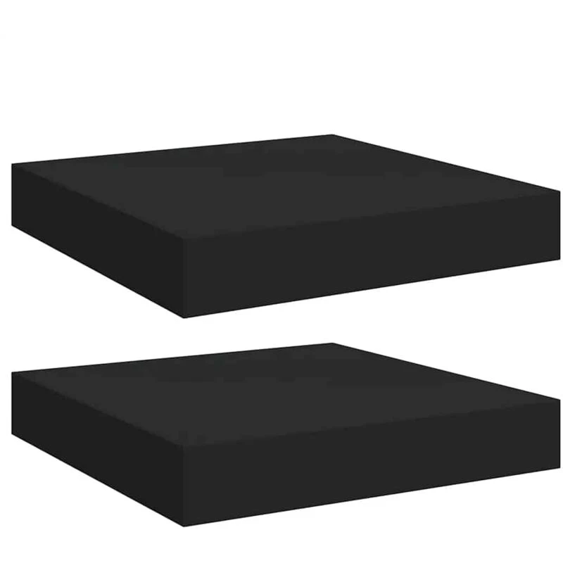 Image of VIDAXL Vidaxl - Floating Wall Shelves 2 pcs Black 23x23.5x3.8cm mdf 8720286074558