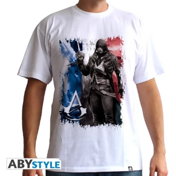 Image of Assassins Creed - Ac5 - Flag Mens Medium T-Shirt - White