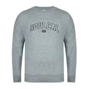 Image of SoulCal Graphic Crew Sweater Mens - Grey