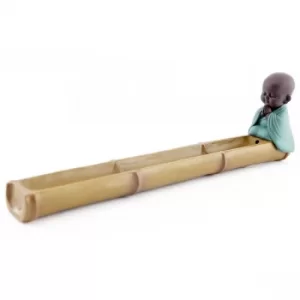 Image of 28cm Bamboo Buddha Incense Ash Catcher